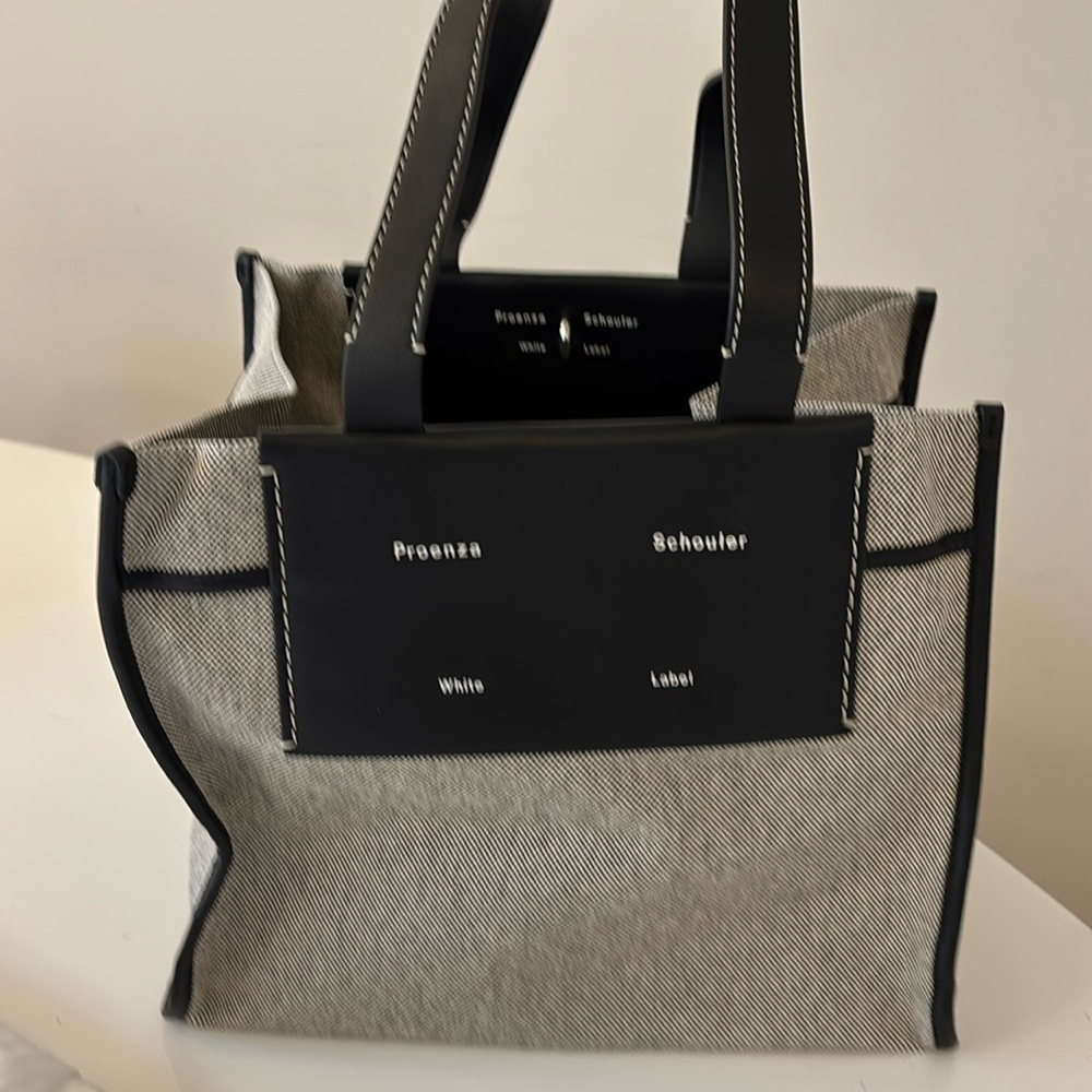 Proenza Schouler white canvas and leather tote. Perfect condition.